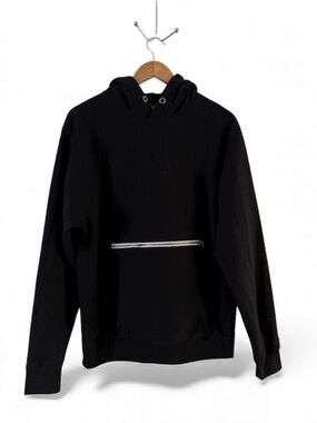 Maison Article Black Zip Pocket Hoodie Men’s Size M | Minimalist Streetwear